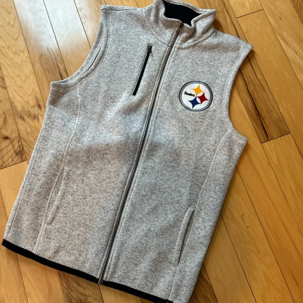 NWOT Pittsburgh Steelers Fleece-Lined Vest - Picture 1 of 11